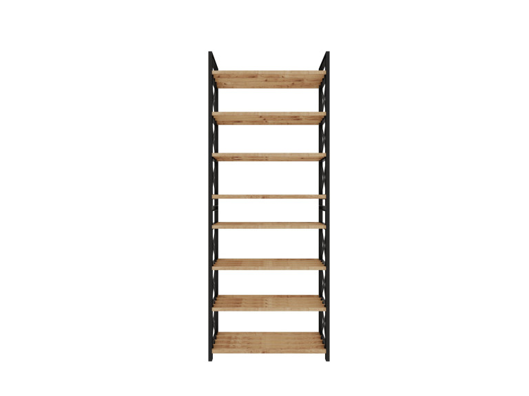 Plastic" wooden bookcase - 46 x 18 x 128 cm - Black