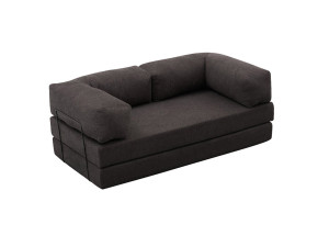 3-seater fabric sofa "Comfort" - 190 x 95 x 75 cm - Charcoal grey