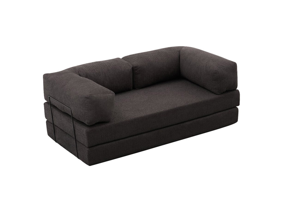 3-seater fabric sofa "Comfort" - 190 x 95 x 75 cm - Charcoal grey