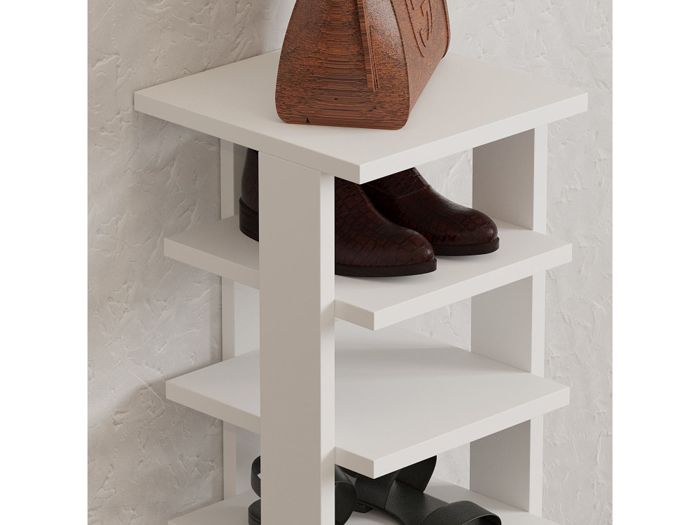 Ayka" wooden shoe cabinet - 30 x 30 x 110 cm - White