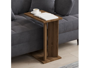 Lun" wooden side table - 25 x 50 x 48 cm - Brown 2