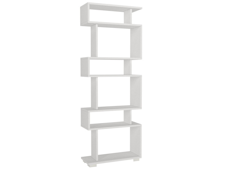 Blok" wooden bookcase - 60 x 19 x 165 cm - White