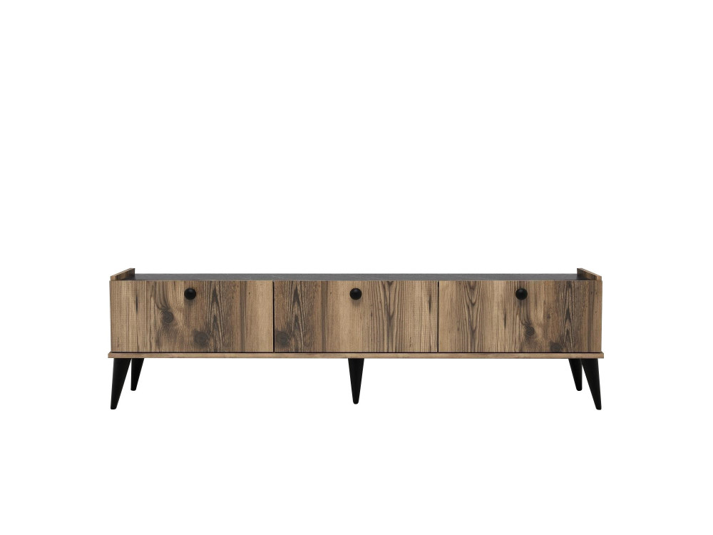 Lidya" wooden TV stand - 180 x 35 x 49 cm - Brown