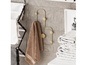 Ladybug" metal wall hook - 26 x 5 x 48 cm - Gold 2