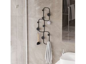 Lizzard" metal wall hook - 28 x 5 x 70 cm - Black 2