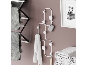 Lizzard" metal wall hook - 28 x 5 x 70 cm - White 2
