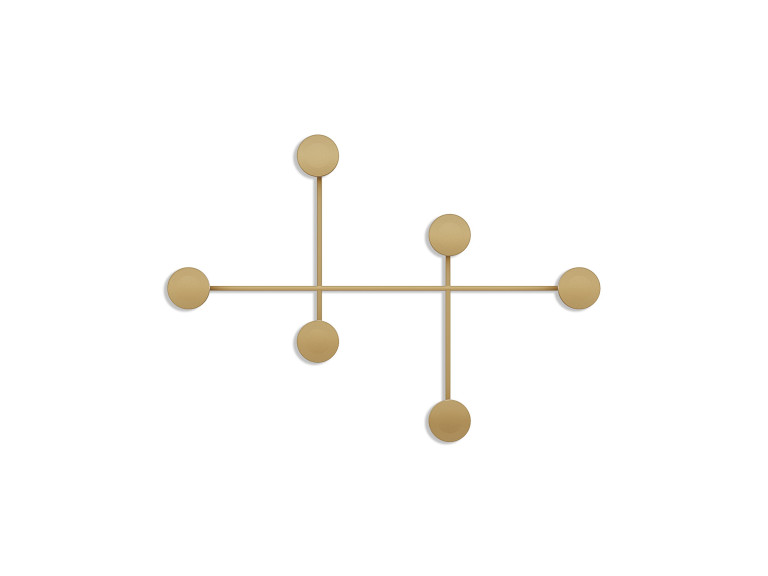 Dama" metal wall hook - 82 x 10 x 60 cm - Gold