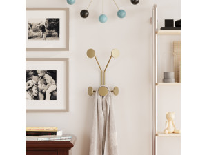 Giraffe" metal wall hook - 24 x 16 x 40 cm - Gold 2