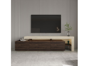 Beliz" wooden TV stand - 192 x 37 x 53 cm - Brown 2