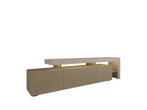 Beliz" wooden TV stand - 192 x 37 x 53 cm - Beige