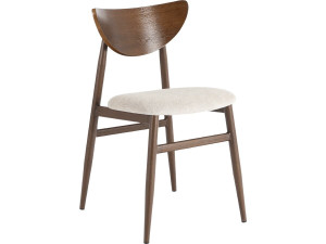 Lumbra" Scandinavian style wooden dining chair - Brown
