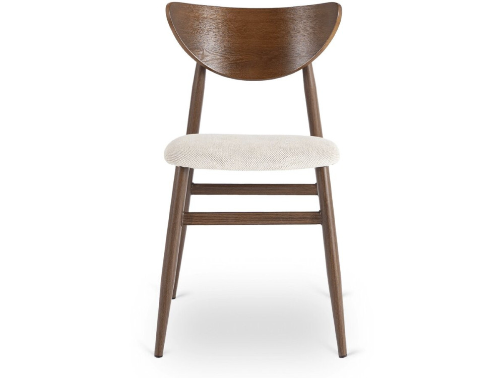 Lumbra" Scandinavian style wooden dining chair - Brown