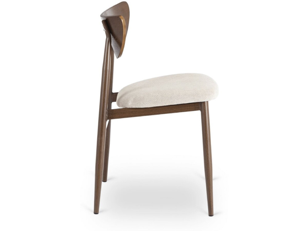 Lumbra" Scandinavian style wooden dining chair - Brown
