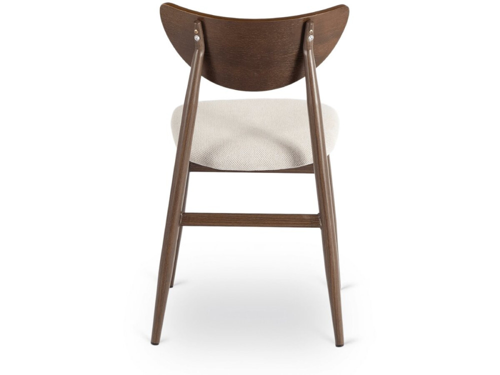 Lumbra" Scandinavian style wooden dining chair - Brown