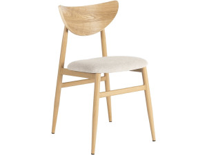 Scandinavian style wooden dining chair "Lumbra" - Beige