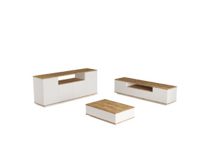 FR18" wooden lounge furniture set - 180 x 44 x 44 cm - White