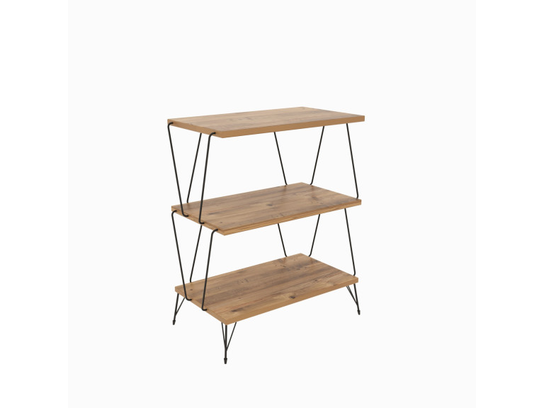 Lazandos" wooden bookcase - 46 x 30 x 76 cm - Brown