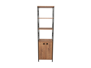 Tervel" wooden bookcase - 49 x 30 x 180 cm - Brown