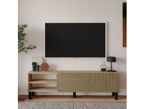 River" wooden TV stand - 150 x 31 x 48 cm - Beige 2