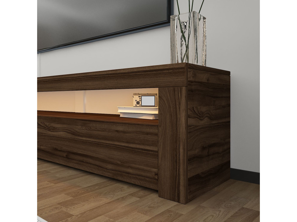 Bati" wooden TV stand - 150 x 36 x 46 cm - Brown
