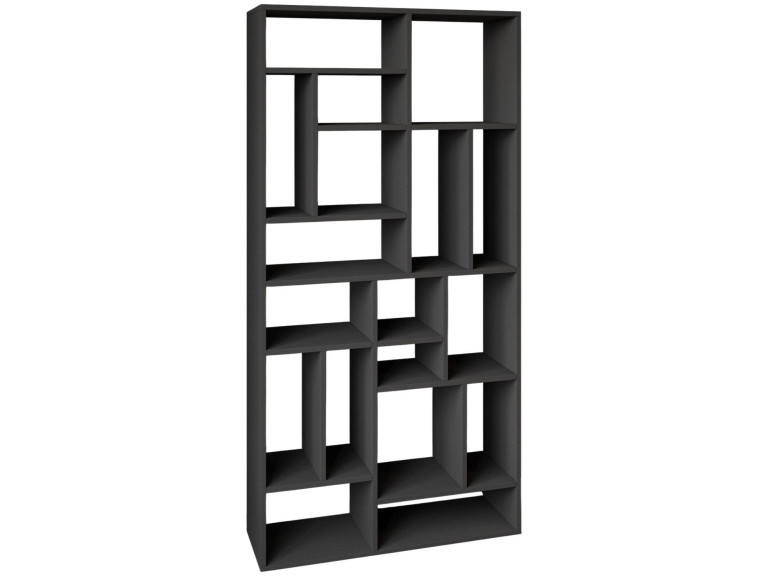 Nicola" wooden bookcase - 90 x 30 x 180 cm - Anthracite grey