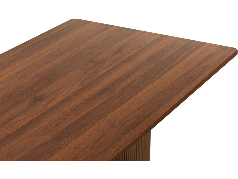 Zenith" oval wooden dining table - 180 cm - 8 seats - Brown