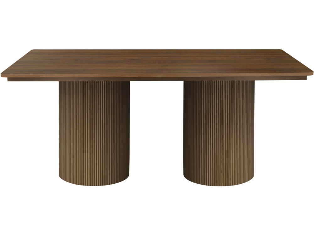 Zenith" oval wooden dining table - 180 cm - 8 seats - Brown