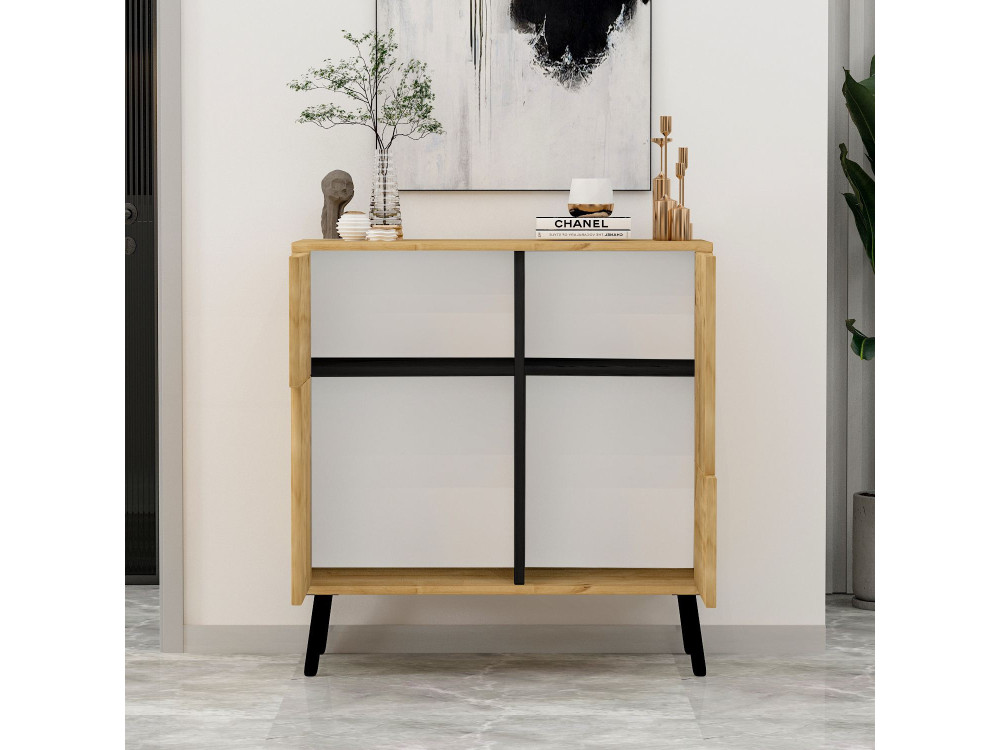 Darien" wooden sideboard - 76 x 35 x 79 cm - Beige