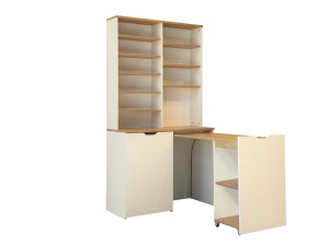 Flexa" wooden coffee stand - 100 x 45 x 190 cm - Cream