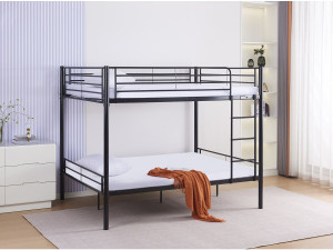 Adam" double bunk bed - Box spring included - 140 x 190 cm - Black 2