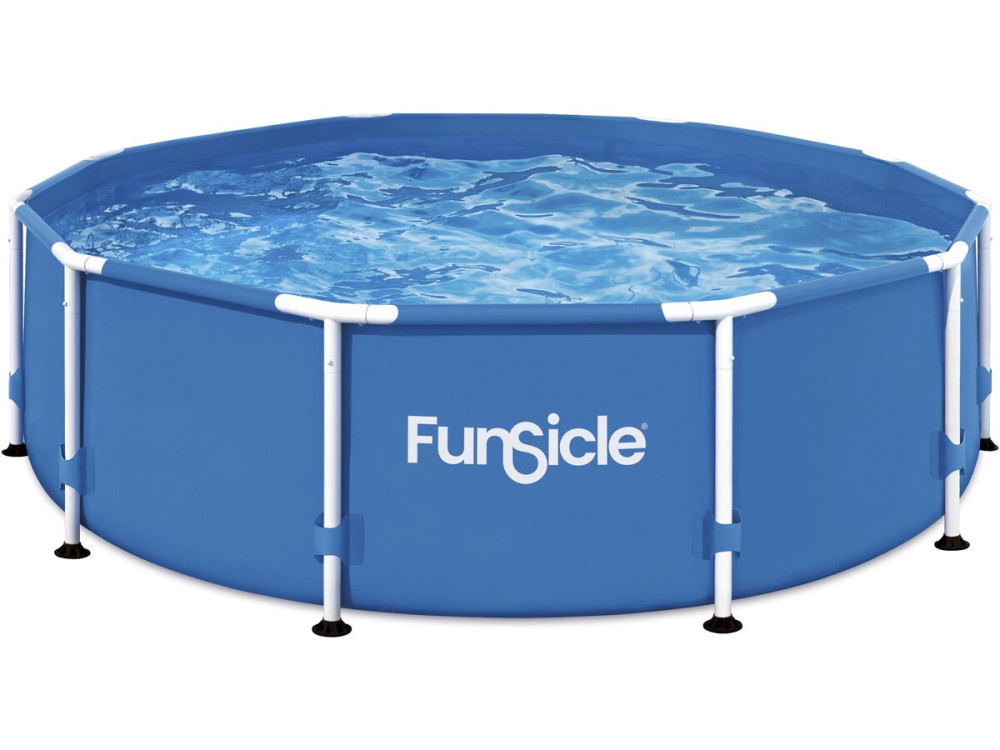 Auria" round tubular swimming pool - 305 x 76 cm - Blue