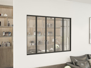 "Panorama" Aluminum Workshop Canopy - 150 x 105 cm - Black 2