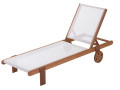 Exotic wooden Sun lounger Saïgon - Ecru