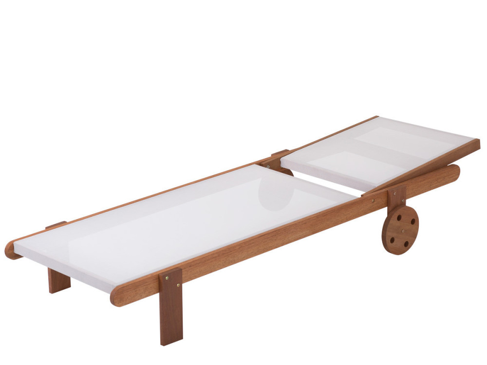Exotic wooden Sun lounger Saïgon - "Maple" - Light brown