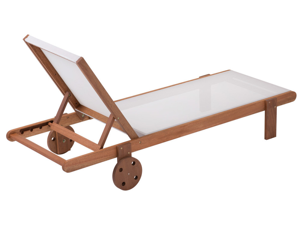 Exotic wooden Sun lounger Saïgon - "Maple" - Light brown
