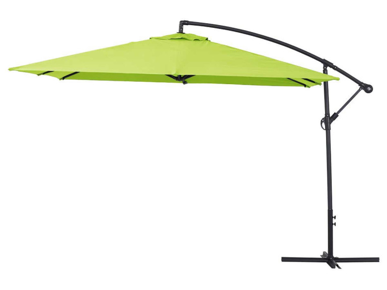 Overhanging Parasol Alu "Ilios 3" - square - 9'10" x 9'10" - Green