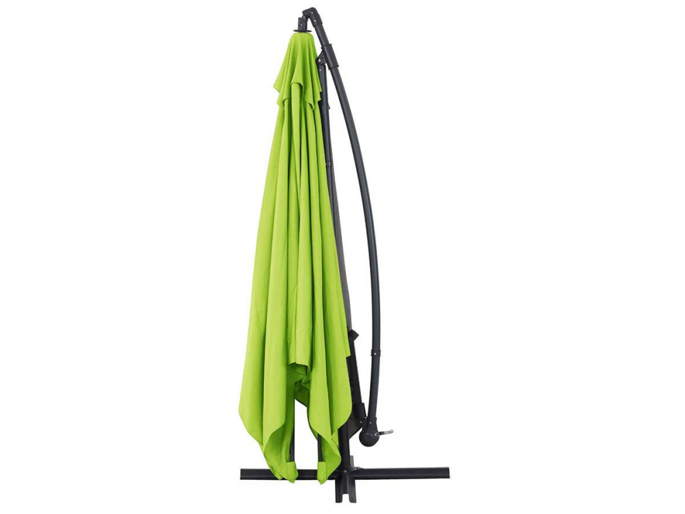 Overhanging Parasol Alu "Ilios 3" - square - 9'10" x 9'10" - Green