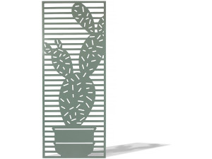 Decorative panel - "Cactus" - Set of 4 - 0.60 x 1.50 m - Green
