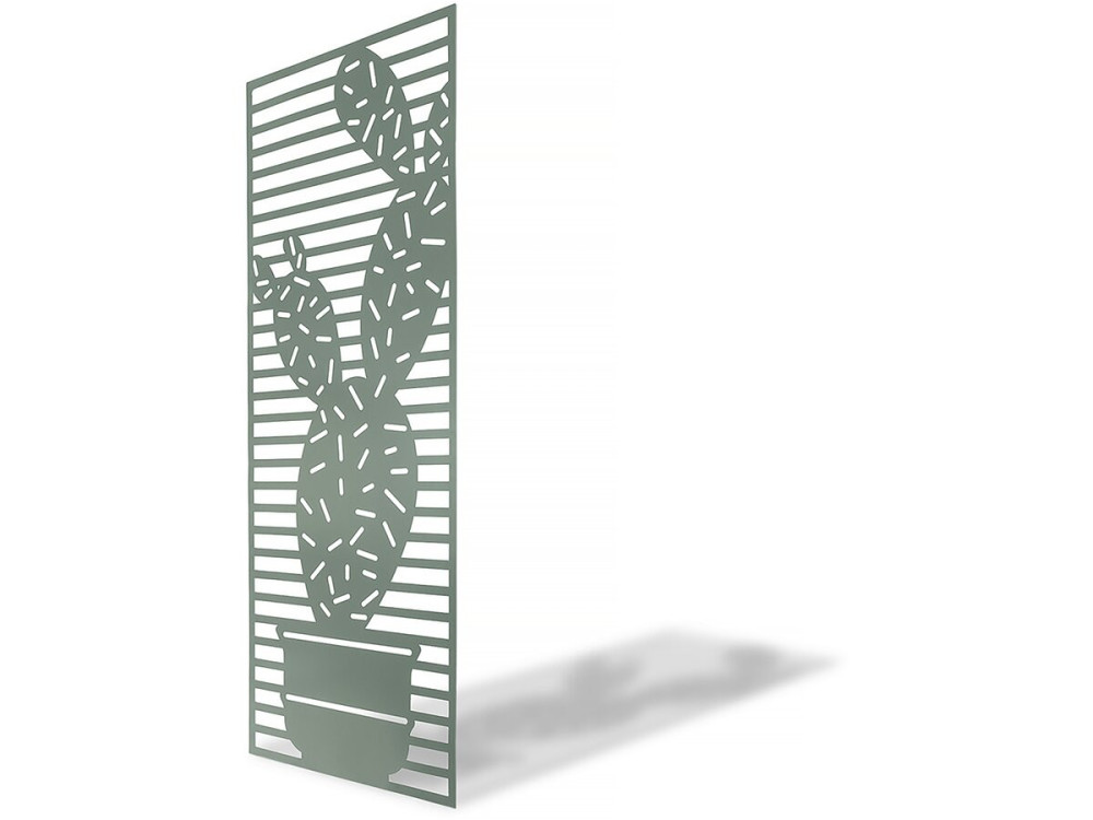Decorative panel - "Cactus" - Set of 4 - 0.60 x 1.50 m - Green