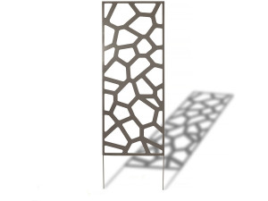 Decorative panel - "Stone" - Set of 4 - 0.60 x 1.50 m - Taupe