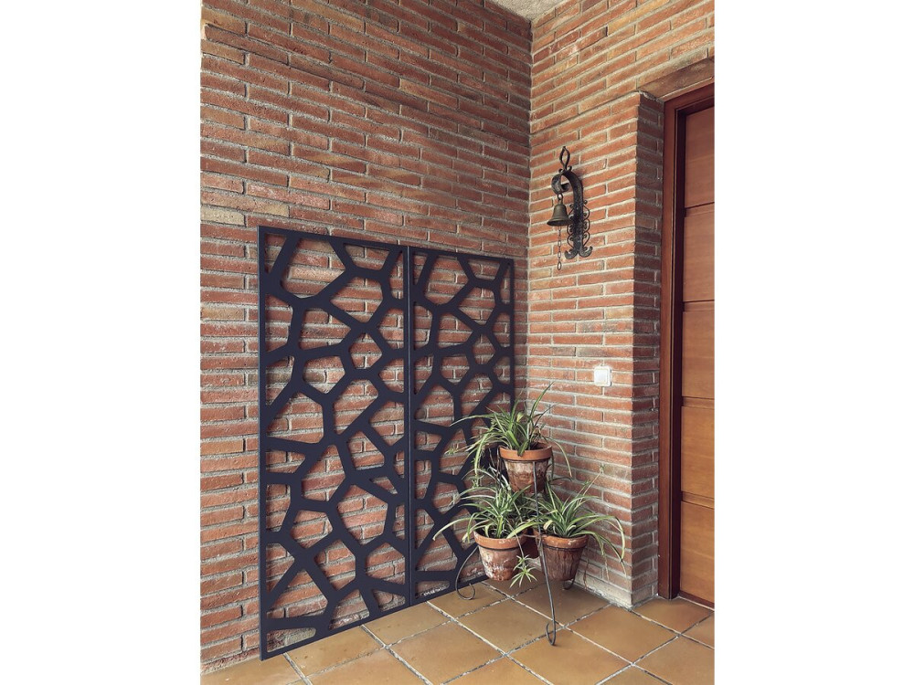 Decorative panel - "Stone" - Set of 4 - 0.60 x 1.50 m - Taupe