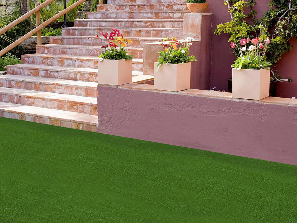 Synthetic grass - "Green Lubeck 7" - 1 x 5 m - 7 mm - Green