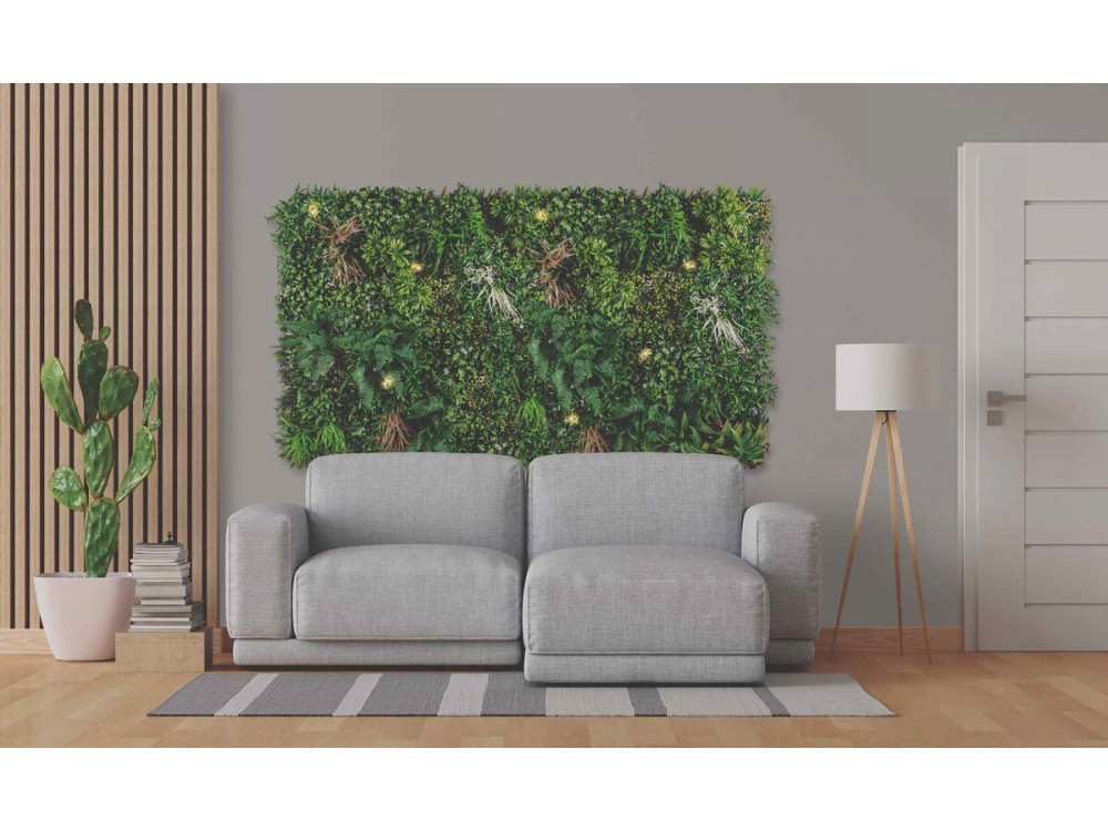 Plant sign - "Vertical Sauvage Led" - Set of 4 - 1.00 x 1.00 m - Green