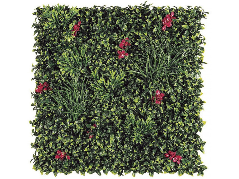 Plant panel - "Vertical Villa" - Set of 4 - 1.00 x 1.00 m - Green