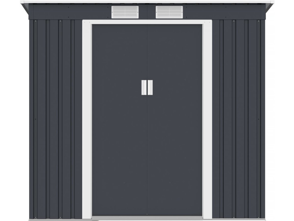 Austin" single-slope metal garden shed 2.43 m2 - Grey