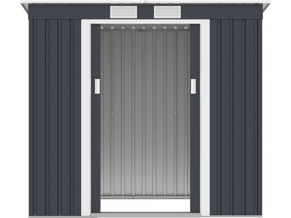 Austin" single-slope metal garden shed 2.43 m2 - Grey