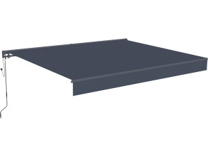 4 x 3 m "Ombra 4" motorized retractable aluminium awning - Anthracite grey