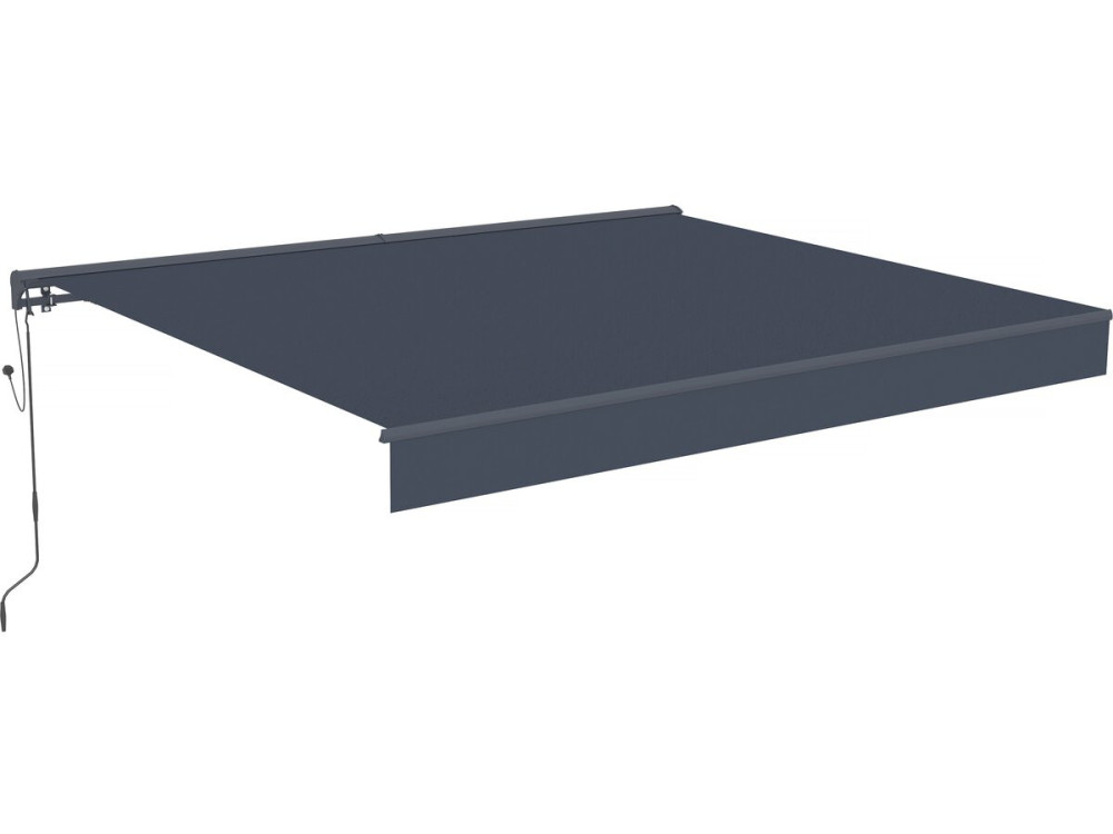 4 x 3 m "Ombra 4" motorized retractable aluminium awning - Anthracite grey