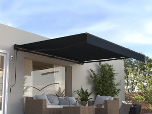 4 x 3 m "Ombra 4" motorized retractable aluminium awning - Anthracite grey 2