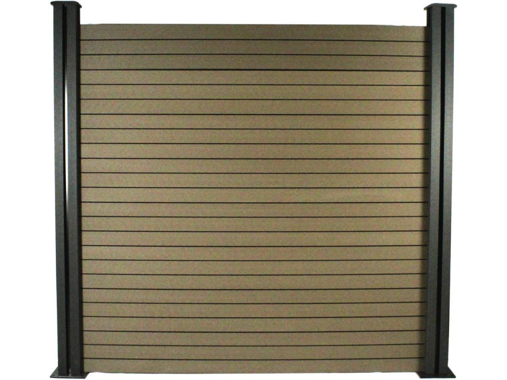 Composite Fence Kit 4.8 x 1.2 m - Free fixing kit - Brown